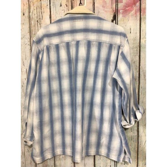 Vintage Union Bay Heavyweight Denim with Corduroy Collar Men’s Shirt Size Medium - Picture 4 of 15